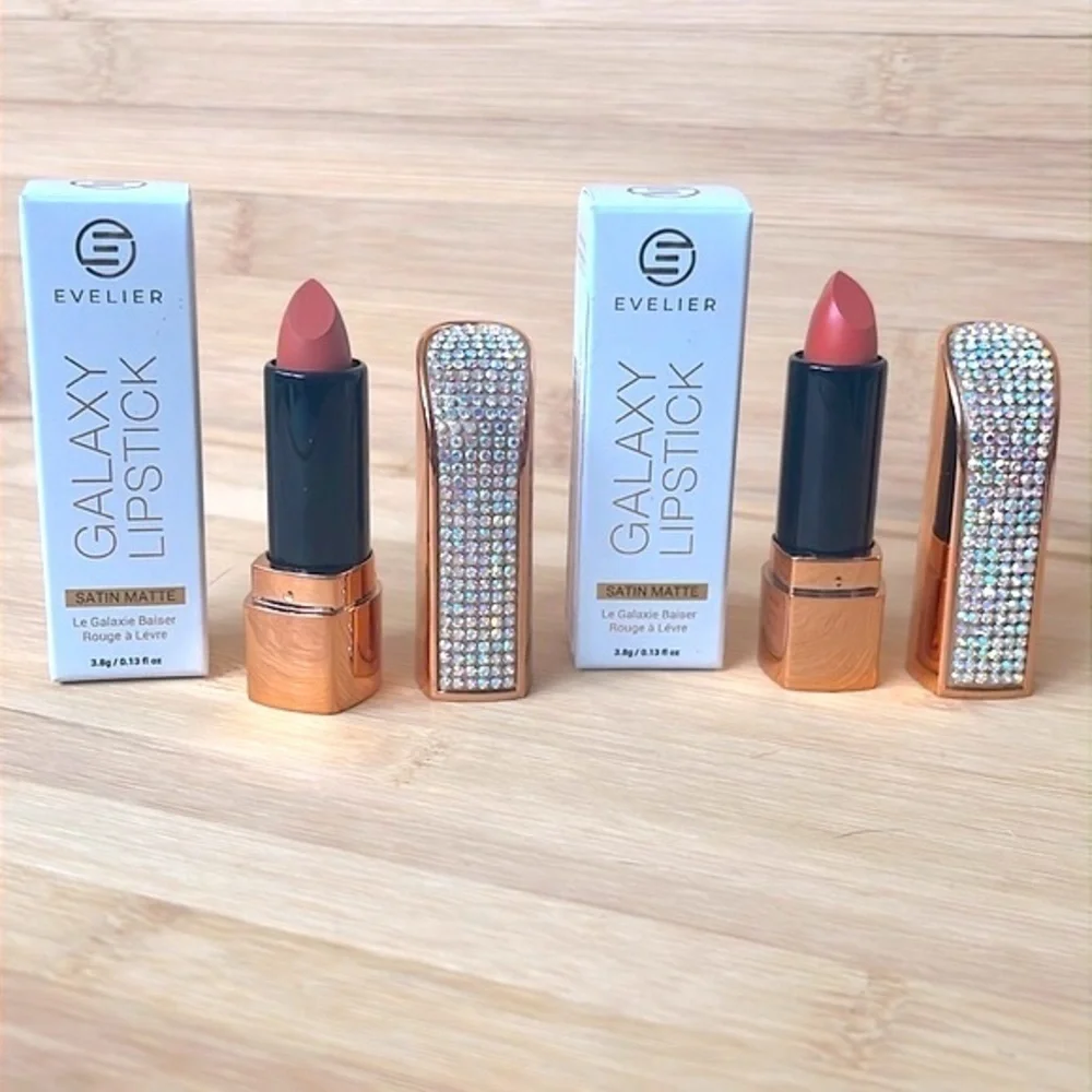 Brand New Set of 2 Galaxy Lipsticks Matte Moisturizing Plush All Day Coverage